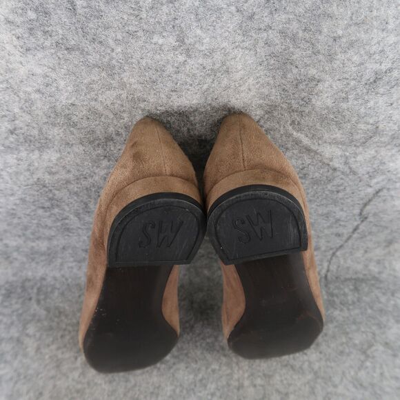 Stuart Weitzman Shoes Womens 6.5 Loafer Flats Slip On Cap Toe Suede Snake Career - Picture 14 of 16